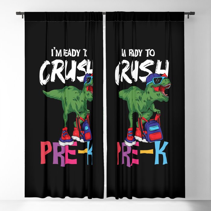 I'm Ready To Crush Pre-K Dinosaur Blackout Curtain