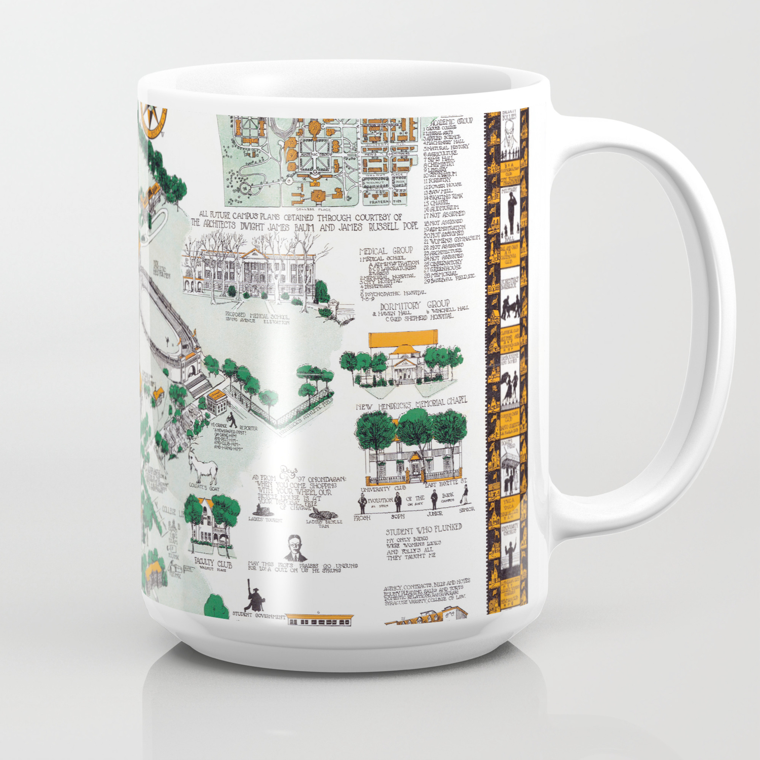 Syracuse Campus Map New York Dorm Decor Graduate Coffee Mug By Frenchfineart Society6
