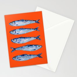 Sardines Art Print by Alice Straker Stationery Cards