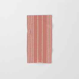 Ethnic Spotted Stripes in Peach Hand & Bath Towel