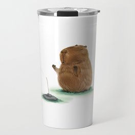 Meditating Capybara Travel Mug