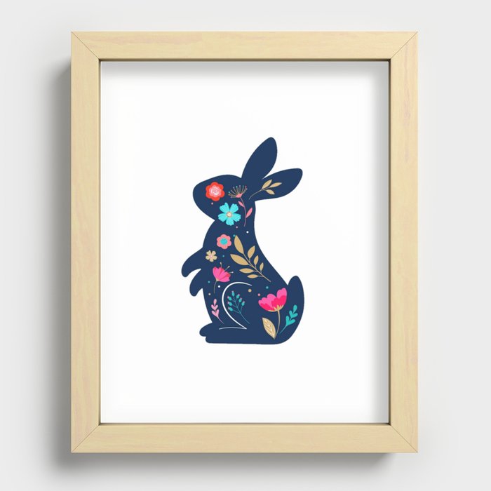 Cute Bunny Rabbit Recessed Framed Print