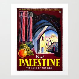 Vintage poster - Palestine Art Print