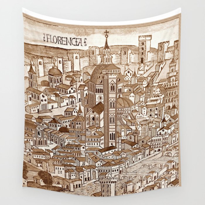 Florencia Sepia Wall Tapestry