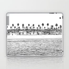 Vintage Newport Beach Print {4 of 4} | Photography Ocean Palm Trees B&W Tropical Summer Sky Laptop Skin