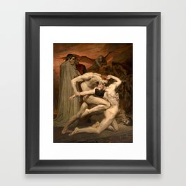 Dante and Virgil in Hell Framed Art Print