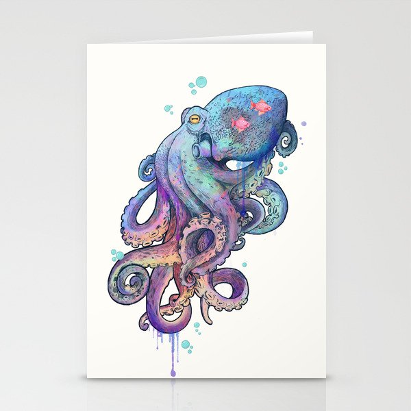 octopus  Stationery Cards