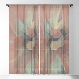 Watercolor Blossoms No2 Sheer Curtain