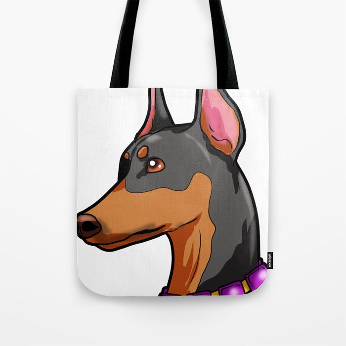 Doberman Pinscher Dog Puppy Present Dobermann Tote Bag By Moonpie90