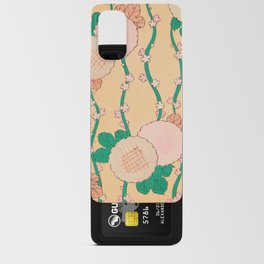 Pink Blossoms Green Vines Floral Print Vintage Japanese Retro Pattern Android Card Case