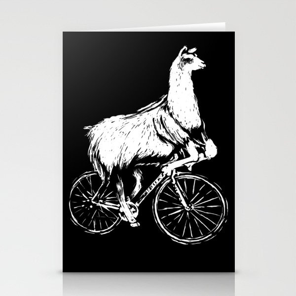 Bicycling Llama  Stationery Cards