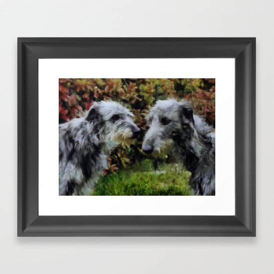scottish deerhounds Framed Art Print