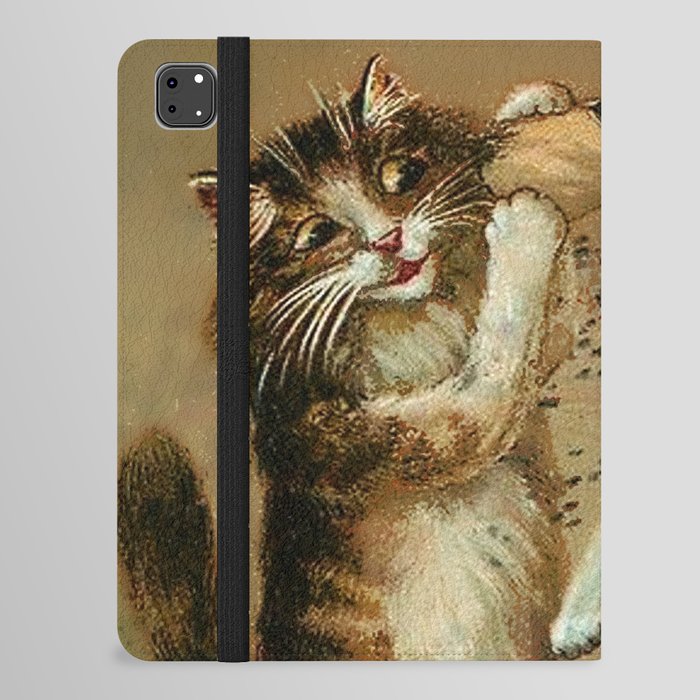 “Cat Party with Confetti” by Maurice Boulanger iPad Folio Case
