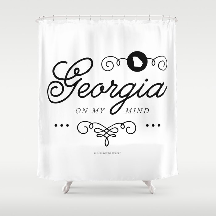 Georgia On My Mind Southern Home State Series Shower Curtain By