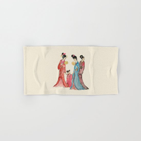 Ancient Chinese ladies painting Hand & Bath Towel