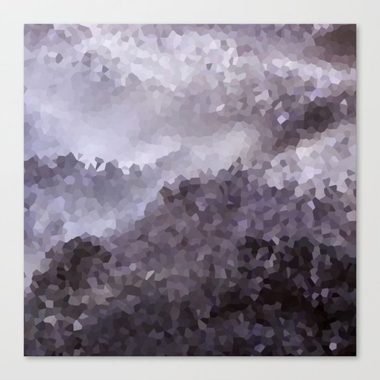 Grey crystals. Canvas Print