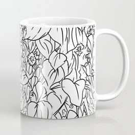 Great Prairie with Sunflowers in Black and White Coffee Mug