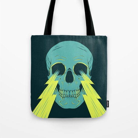 Lightning Skull Tote Bag