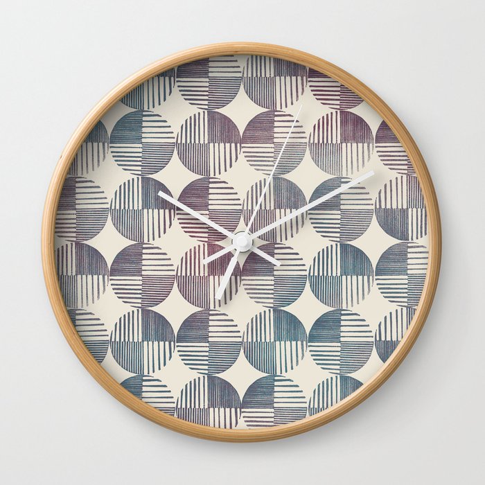 Block Print Circle - Light Wall Clock