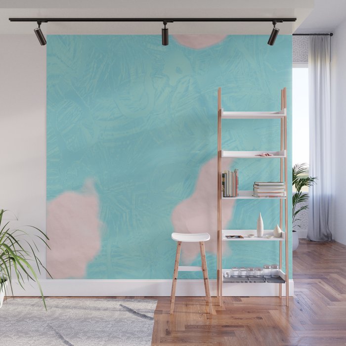 Light turquoise blue Wall Mural