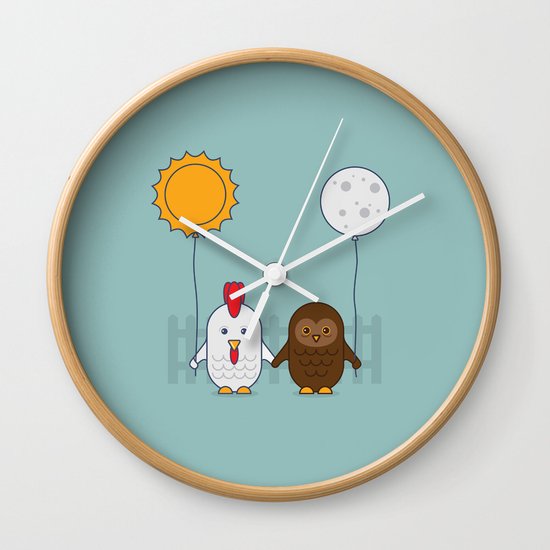 Early Bird & Night Owl Wall Clock