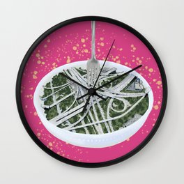 Spaghetti Junction Wall Clock | Food, Urban, Intersection, Pasta, Eat, Highway, Healthy, Bowl, Spaghetti, Fork 