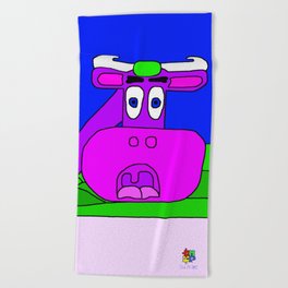 Serprize Cow! Beach Towel