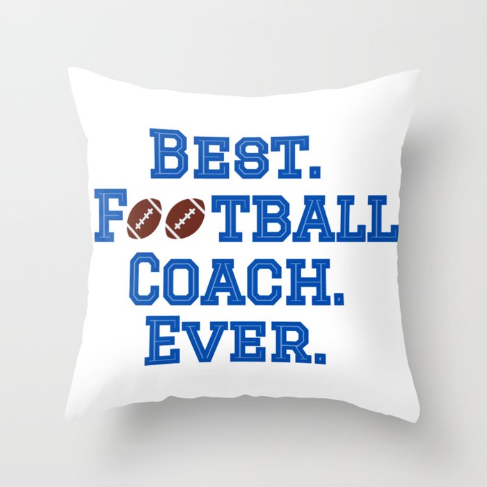 Best Football Coach Throw Pillow