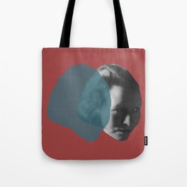 Edna St. Vincent Millay Portrait - red and blue Tote Bag