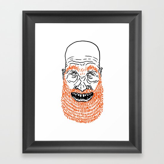 beardy Framed Art Print