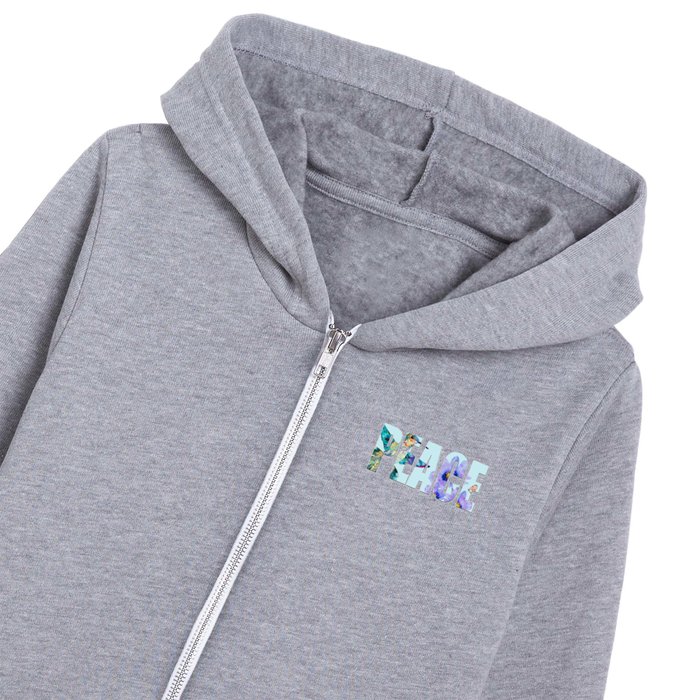 Colorful Peace Hummingbird Bird Art Kids Zip Hoodie