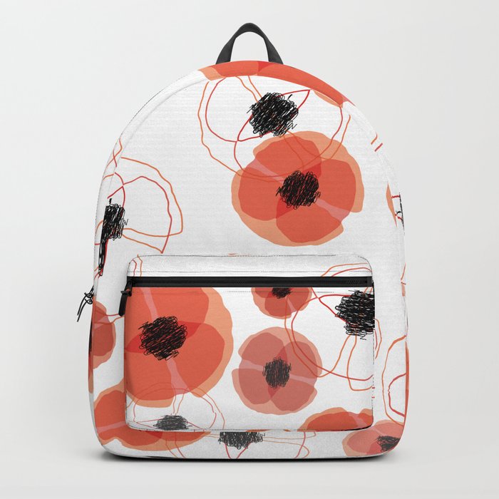Poppy White Pattern MT Backpack