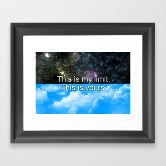 Know Your Limits Framed Art Print