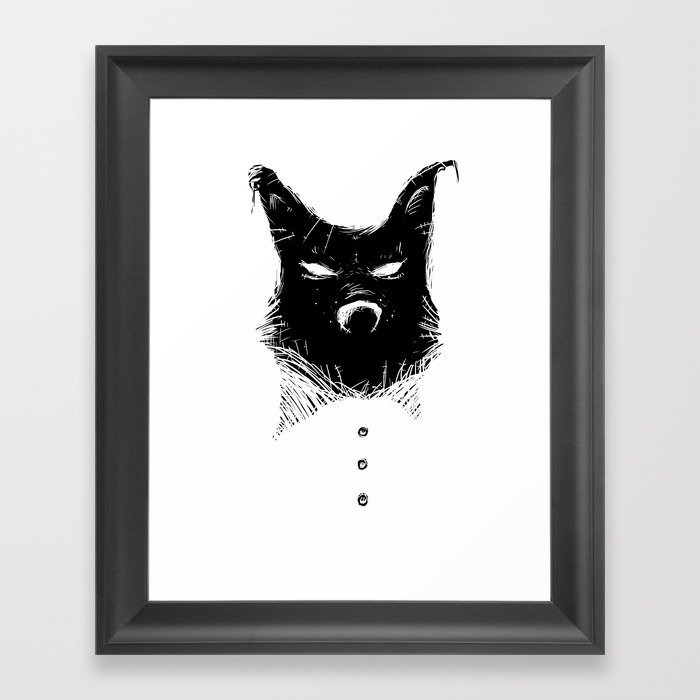 Button Wolf Framed Art Print