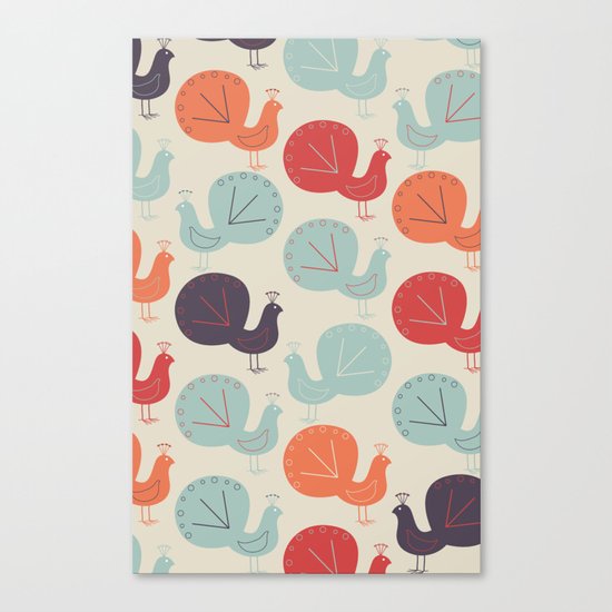 Peacock Pattern Canvas Print