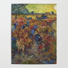 The Red Vineyard Poster