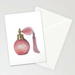 Pink Perfume Bottle Stationery Cards