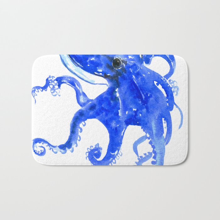 Blue Octopus Bath Mat