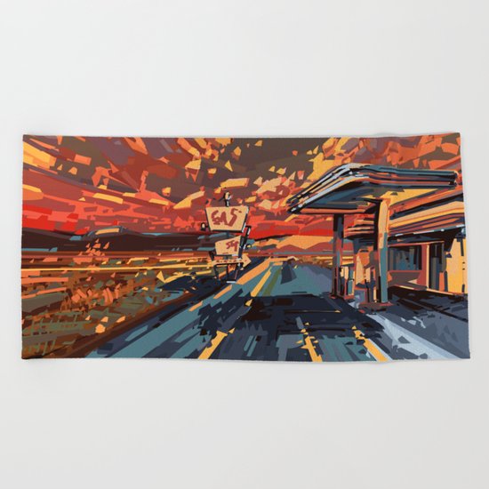 american landscape 7 Beach Towel
