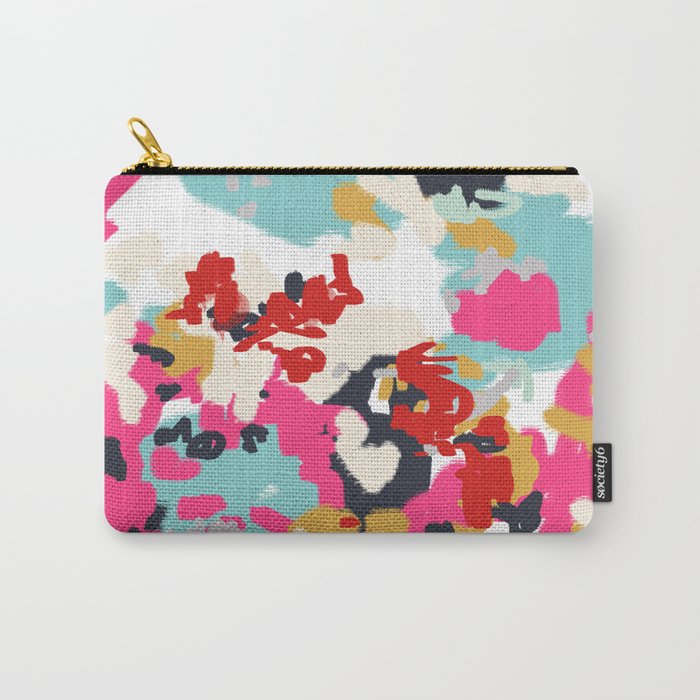 Inez - Modern Abstract painting in bold colors for trendy modern feminine gifts ideas  Carry-All Pouch