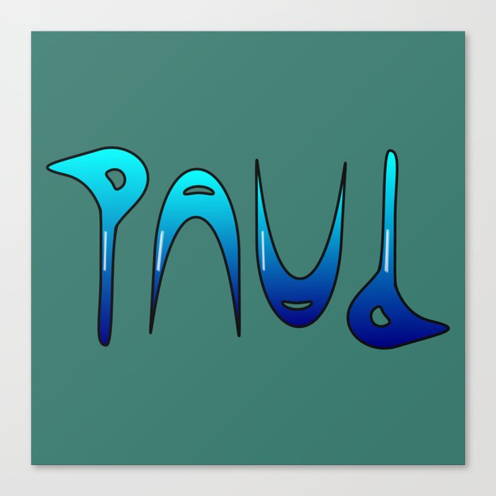 Paul (Ambigram) Namendreher Canvas Print