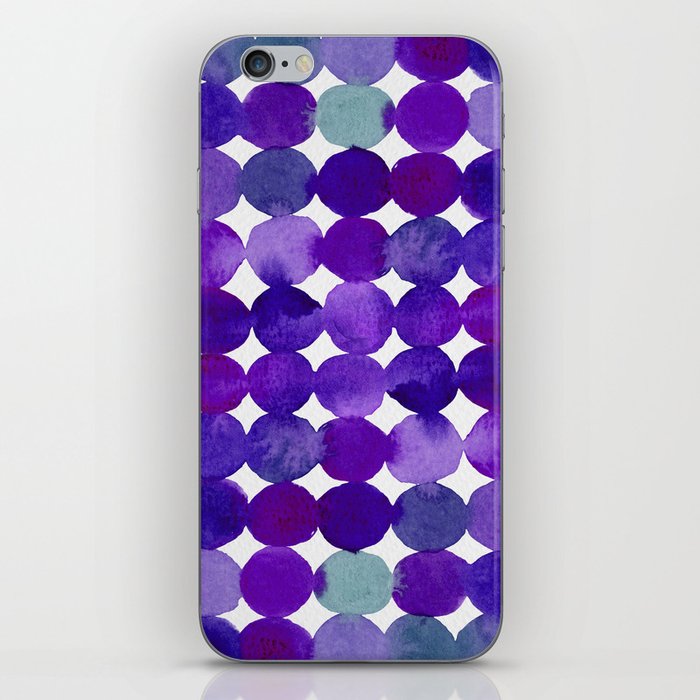 Dots pattern - purple iPhone Skin