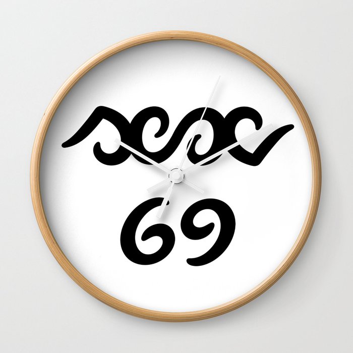 ambigram sex 69 Wall Clock