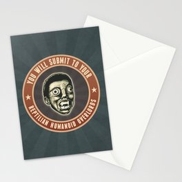 Reptilian Humanoid Overlord Stationery Card