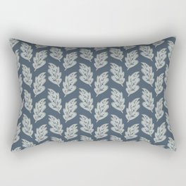 Blue Leaf Rectangular Pillow