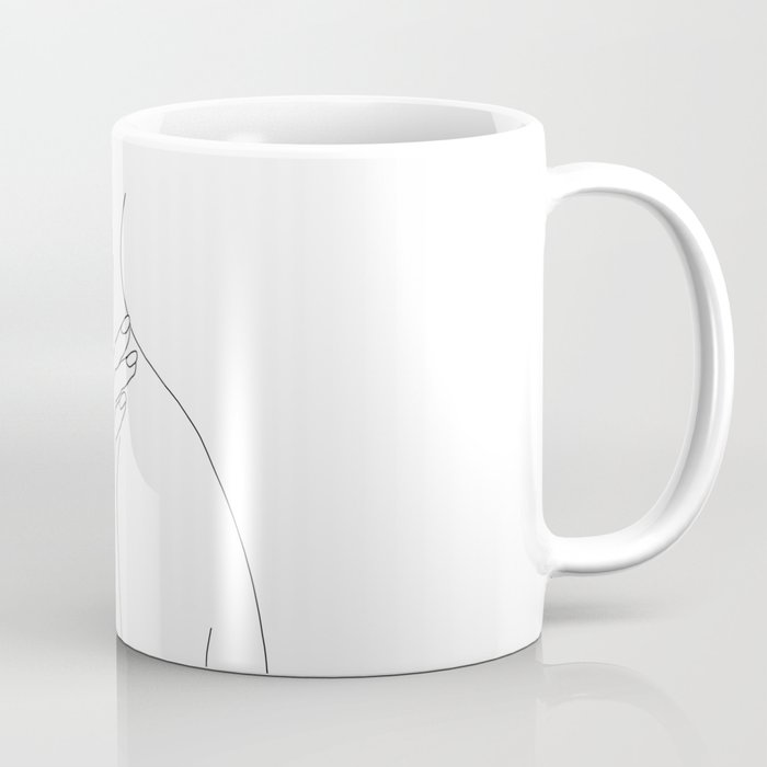 Female body line drawing - Danna Coffee Mug