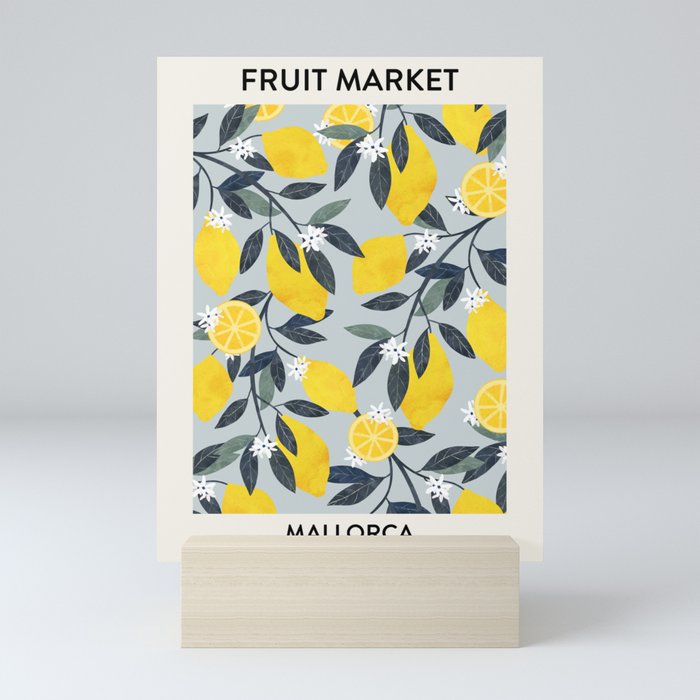 Fruit market retro Mallorca inspiration Mini Art Print