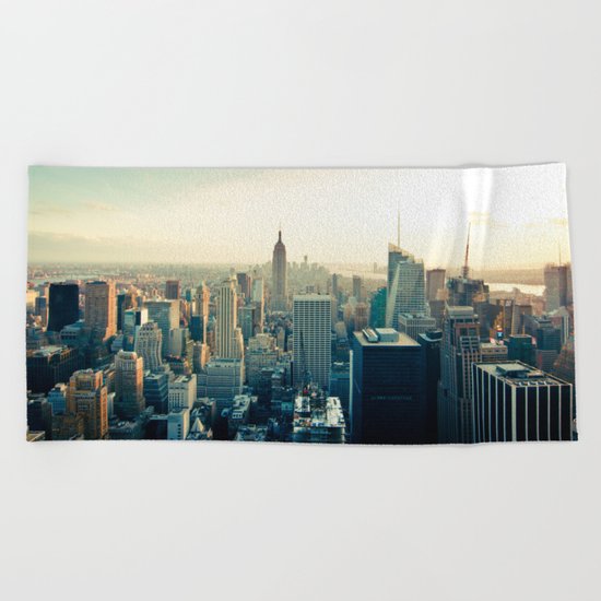Good Evening New York City Beach Towel