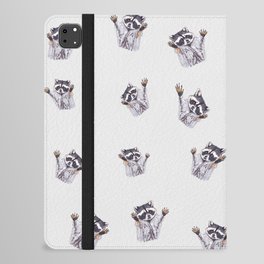 Playful Dancing Raccoons Edition 3 iPad Folio Case