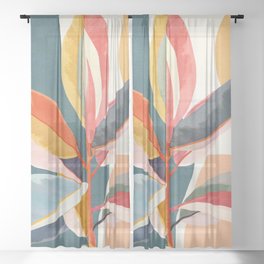 Colorful Branching Out 01 Sheer Curtain